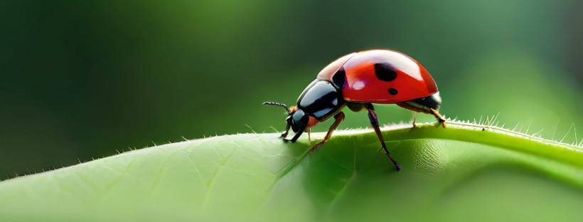 A lady on a leaf to demonstrate how we can stop and appreciate the wonder of life.